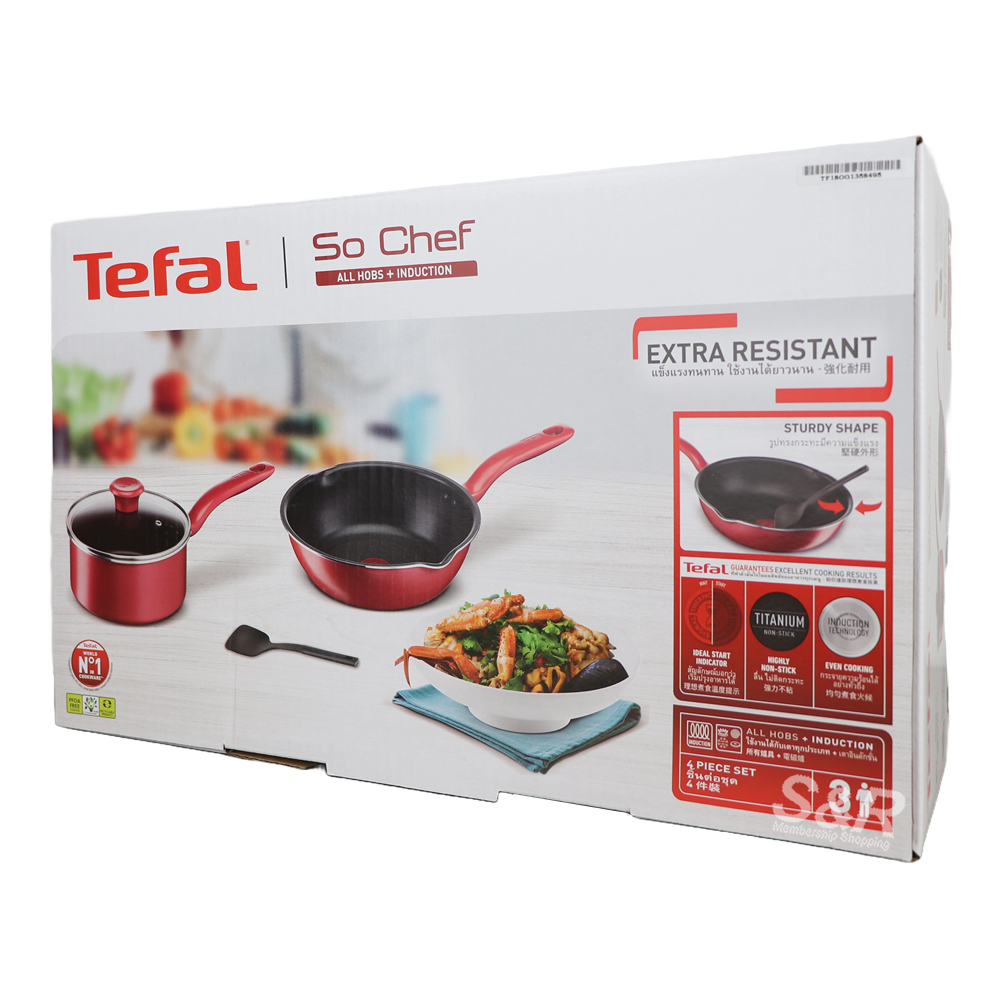 Tefal So Chef 4pcs set Cookware